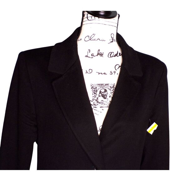 🆕 FLEURETTE Holland Italian Wool Longline Coat Black 12 Soft - Picture 9 of 16